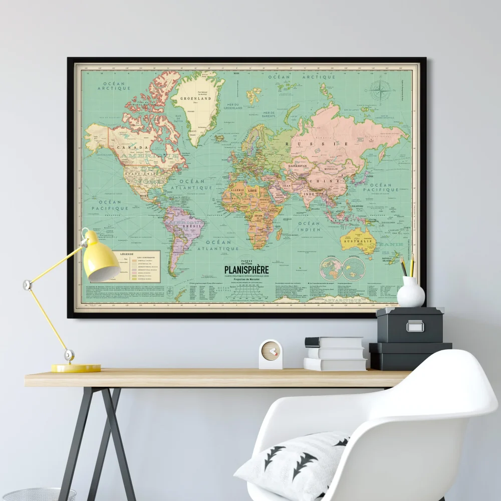 Carte du monde Vintage